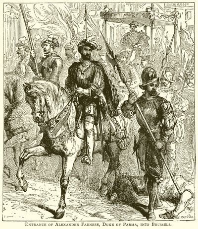 Entrada de Alejandro Farnesio, duque de Parma, en Bruselas de English School