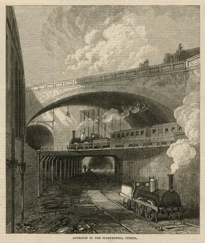 Entrada al túnel de Clerkenwell de English School