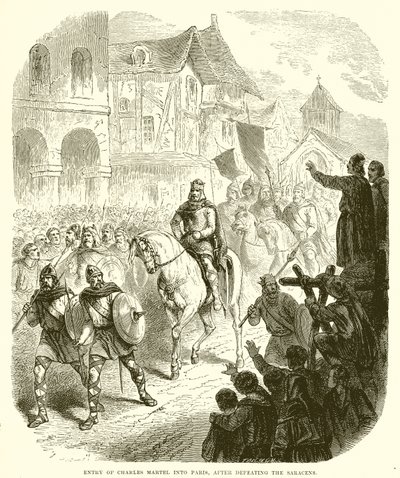Entrada de Carlos Martel en París, después de derrotar a los sarracenos de English School