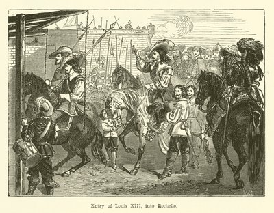 Entrada de Luis XIII en Rochelle (grabado) de English School