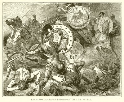 Epaminondas salva la vida de Pelópidas en batalla de English School