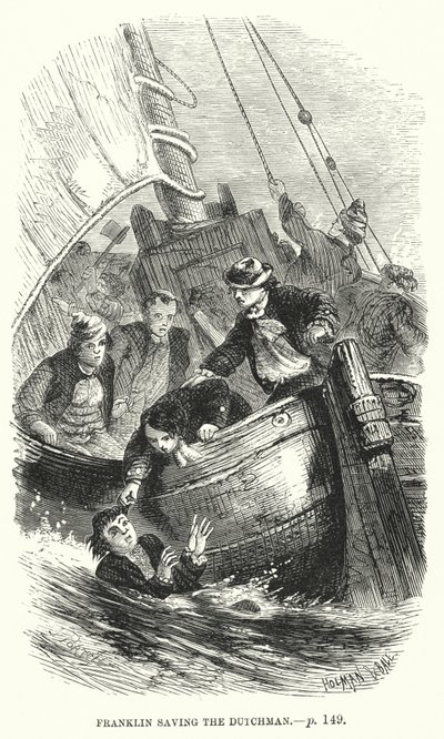 Episodio en la vida del joven Benjamin Franklin (grabado) de English School