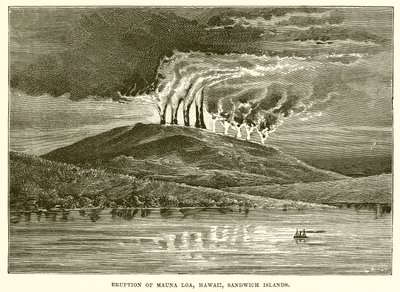 Erupción de Mauna Loa, Hawái, Islas Sandwich de English School