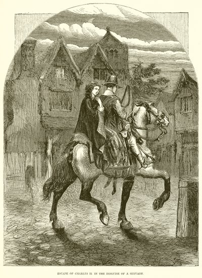 Escape de Carlos II disfrazado de sirviente de English School