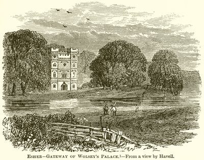 Esher--Puerta del Palacio de Wolsey de English School