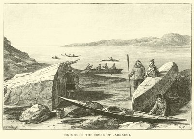 Esquimales en la costa de Labrador de English School
