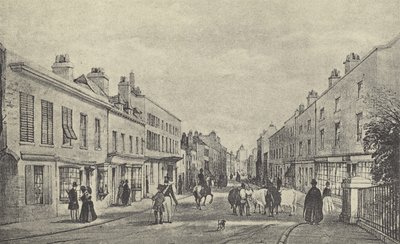 Calle principal de Eton, 1844 (grabado) de English School