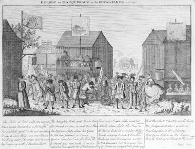 Europa enmascarada, o la farsa real, por G. Foster, 1747 de English School