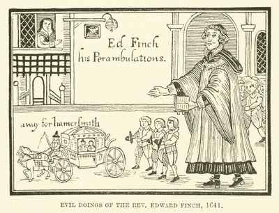 Las maldades del reverendo Edward Finch, 1641 de English School