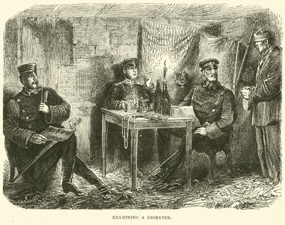 Examinando a un desertor, febrero 1871 de English School