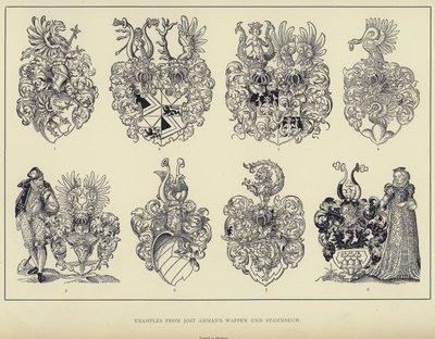 Ejemplos del Wappen und Stammbuch de Jost Amman de English School