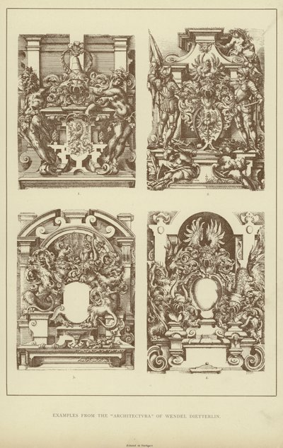 Ejemplos de la "Architectvra" de Wendel Dietterlin de English School