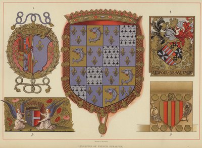 Ejemplos de heráldica francesa de English School