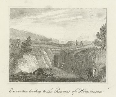 Excavación que conduce a los restos de Herculano de English School
