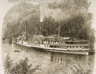 Excursión en barco de vapor en el río Hudson, c.1870, de 