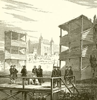 Ejecución de Lord Derwentwater en Tower Hill, 1716 de English School