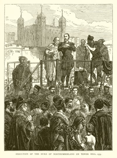 Ejecución del Duque de Northumberland en Tower Hill, 1553 de English School