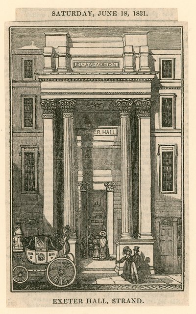 Exeter Hall, Strand, Londres de English School