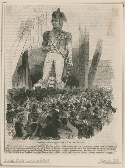 Exhibición de la Estatua de Nelson en Charing Cross de English School