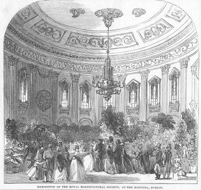 Exposición de la Sociedad Real de Horticultura, en la Rotonda, Dublín, ilustración de 