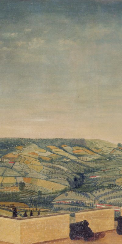 Paisaje extenso visto desde Rodborough Fort, c.1764 (detalle) de English School