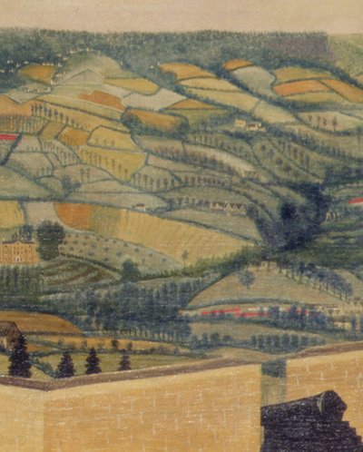 Paisaje extenso visto desde Rodborough Fort, c.1764 (detalle) de English School