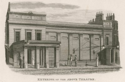 Exterior del Teatro Regency, Tottenham Street, Tottenham Court Road, Londres de English School