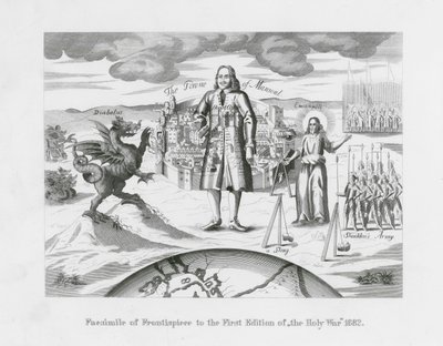Facsímil del frontispicio de la primera edición de la Guerra Santa de English School