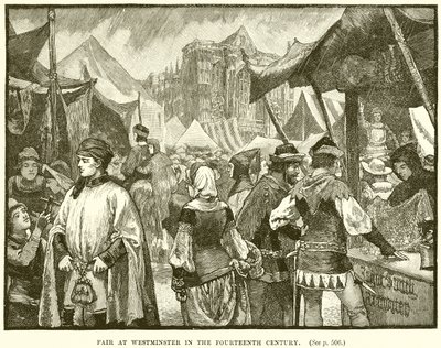 Feria en Westminster en el siglo XIV de English School