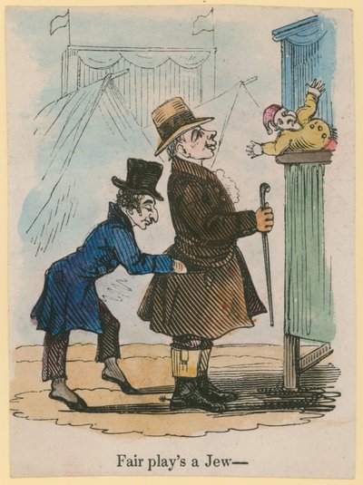 Fair juega a ser judío; caricatura de English School