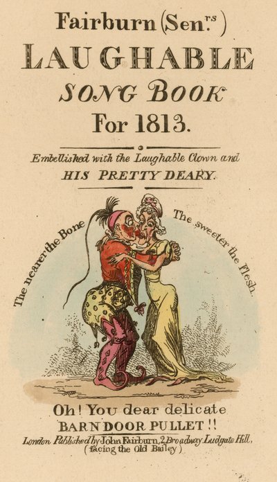 Libro de Canciones Divertidas de Fairburn senior para 1813 de English School