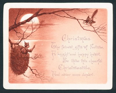 Hada en Nido de Pájaros, Tarjeta de Navidad de English School