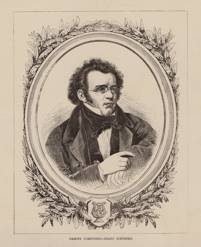 Compositores famosos, Franz Schubert (grabado) de English School