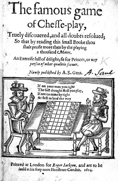 Famoso juego de ajedrez, 1614 de English School