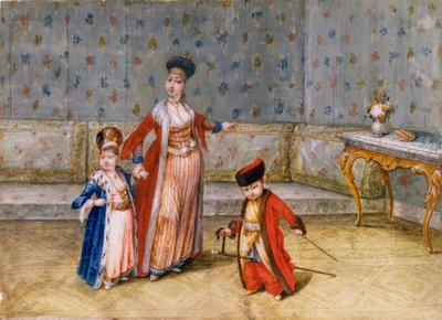 Familia Fanariot, finales del siglo XIX (acuarela sobre papel) de English School