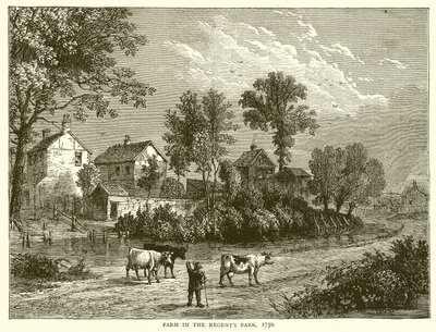 Granja en el Regents Park, 1750 de English School