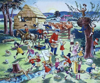 Escena de Granja (con frutas ocultas) de English School
