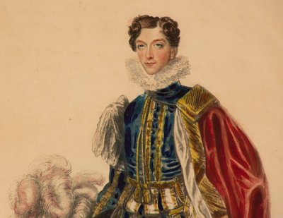 Placa de moda para la coronación del rey Jorge IV de English School