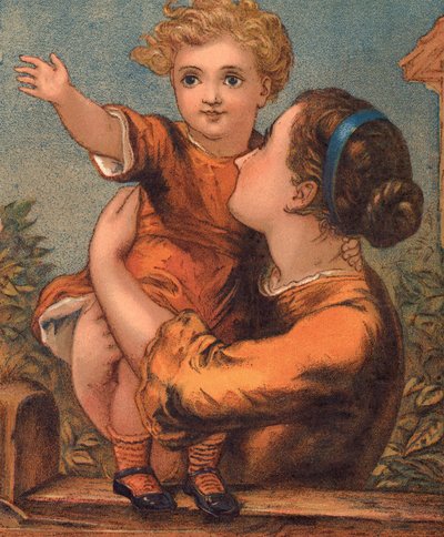 "¡Padre viene!" (litografia de color) de English School