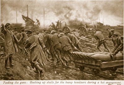 Alimentando los cañones, 1914-19 de English School