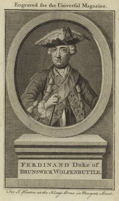 Ferdinand, Duque de Brunswick Wolfenbuttle de English School