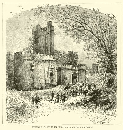 Castillo feudal en el siglo XI de English School