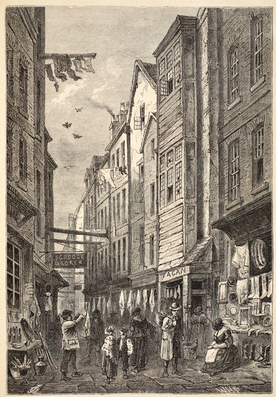 Field Lane alrededor de 1840 de English School