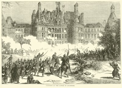 Lucha en el castillo de Chambord, diciembre 1870 de English School