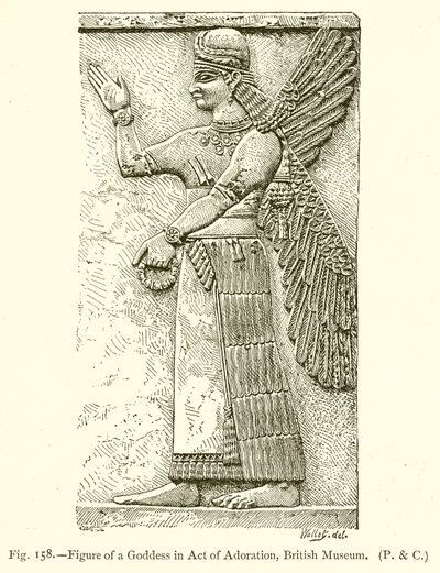 Figura de una diosa en acto de adoración, Museo Británico de English School