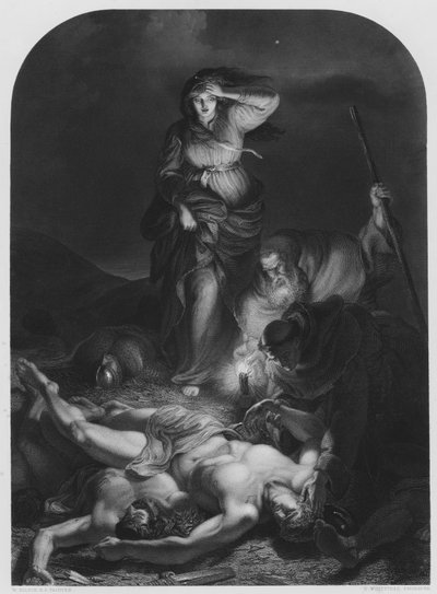 Encontrando el Cuerpo de Harold, del cuadro en la Galería Vernon de English School