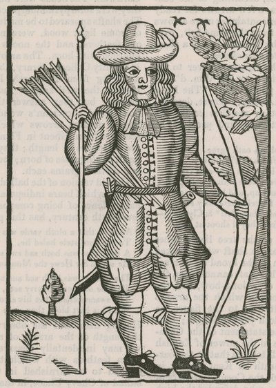 Ticket de los arqueros de Finsbury para el tiro de 1676 de English School