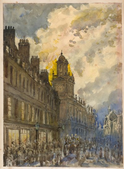 Incendio en Grays Inn Lane, Londres, 20 de junio de 1880 de English School
