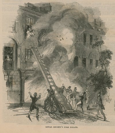 Escapes de incendios: Escape de incendios de la Royal Society de English School