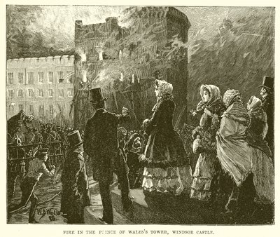 Incendio en la Torre del Príncipe de Gales, Castillo de Windsor de English School